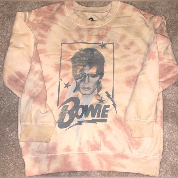 David Bowie As Ziggy Stardust Graphic Tie Dye Crewneck Sweatshirt • Size: Medium - Picture 4 of 8